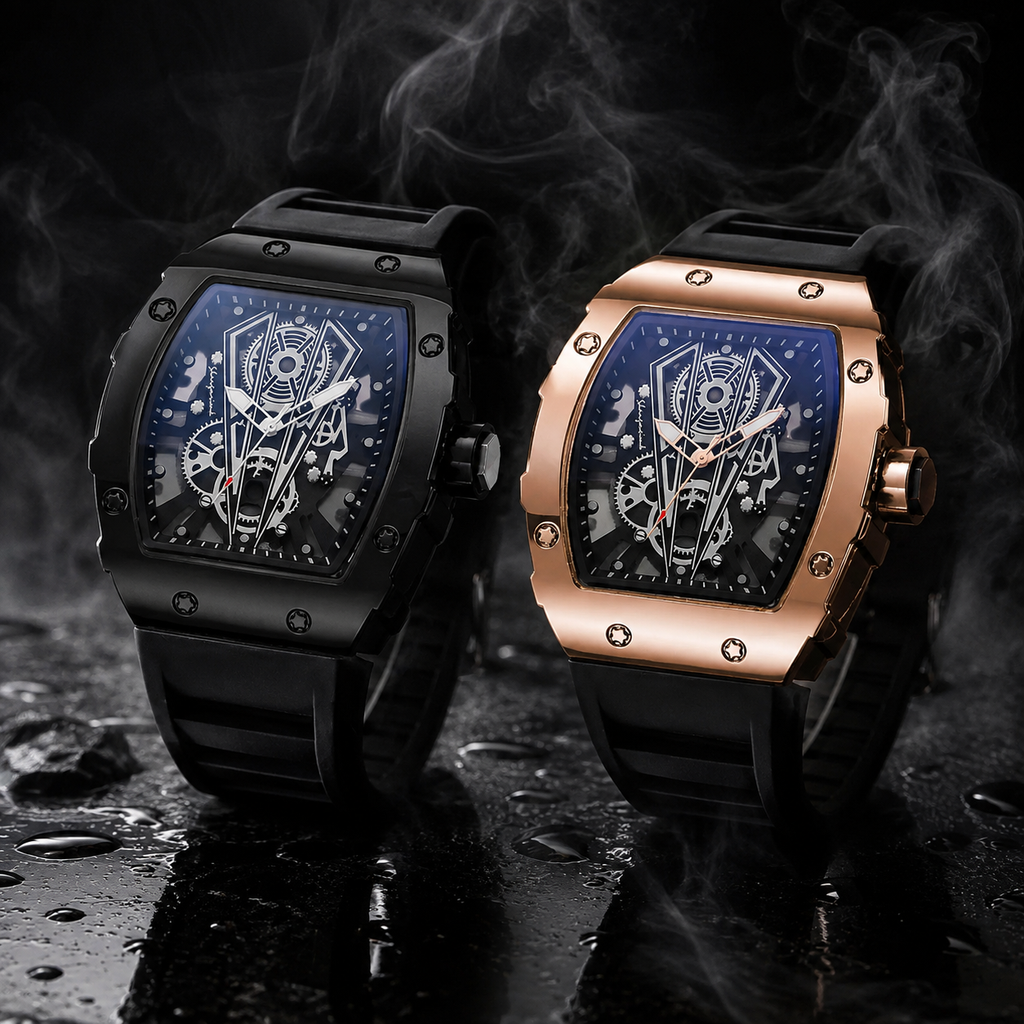 1/2PCS Fashion Men Watches Luxury Large Dial Quartz Watch Casual Silicone Band Men's Sports Watches Reloj Hombre（Without Box）