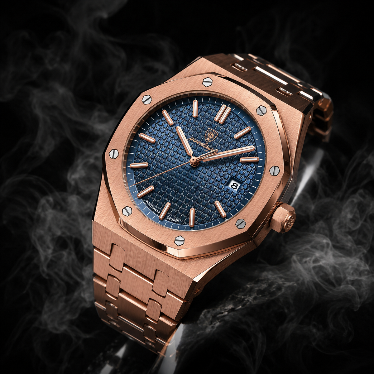 POEDAGAR Luxury Business Man Wristwatch Waterproof Luminous Date Men Watch Stainless Steel Fashion Quartz Watches For Men Reloj