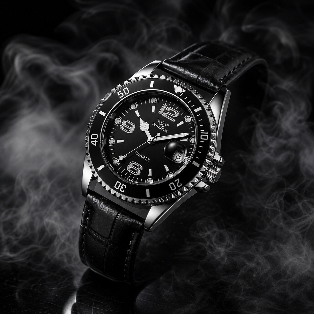 Fashion Leather Strap Men Business Watches Casual Calendar Men Quartz Watch Male Clock Relogio Masculino (without box)
