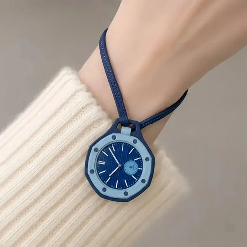2026 New Hot Pocket /*Watch *Octagonal Pop Style Neck Quartz Movement Candy Color Quartz Watch Color Niche Personality Removable