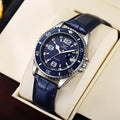 Fashion Leather Strap Men Business Watches Casual Calendar Men Quartz Watch Male Clock Relogio Masculino (without box)